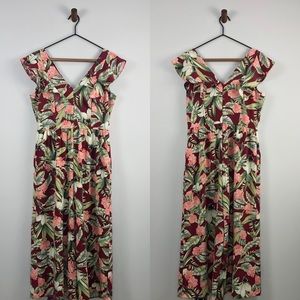 Ann Taylor hibiscus tropical floral romper jumpsuit size 6